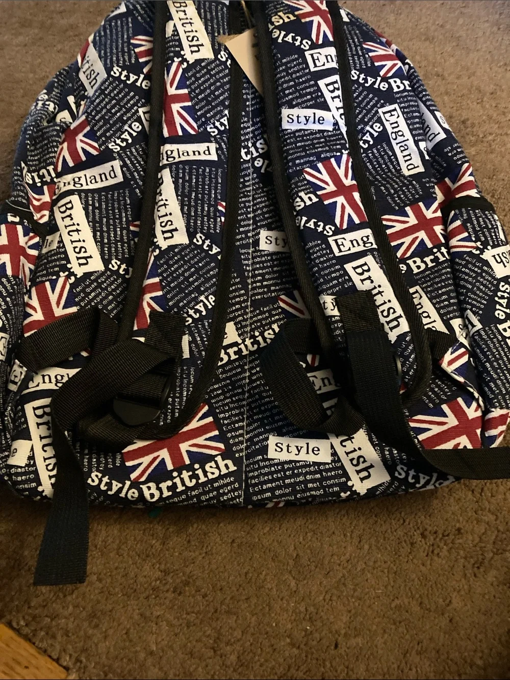 British logo backpack brand new size s/m
